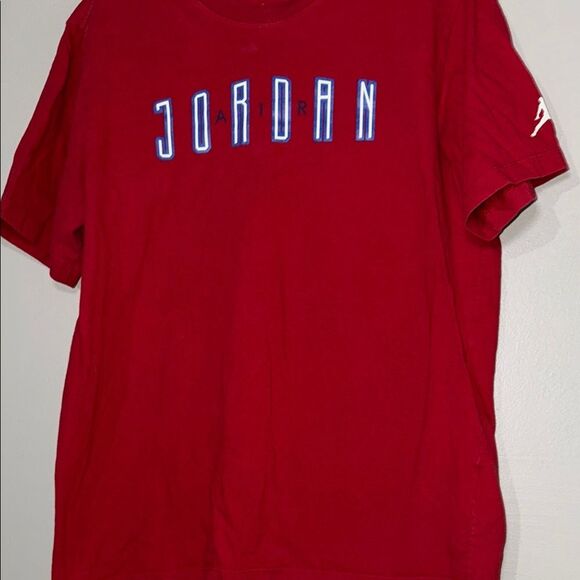 Jordan Red Short Sleeve Tee with Signature Style - Picture 6 of 9